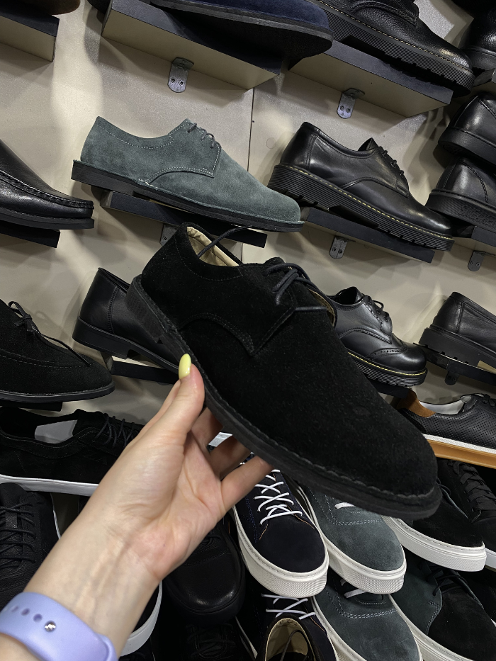 შავი, მამაკაცის მოხარშული ტყავის კლასიკური ფეხსაცმელი